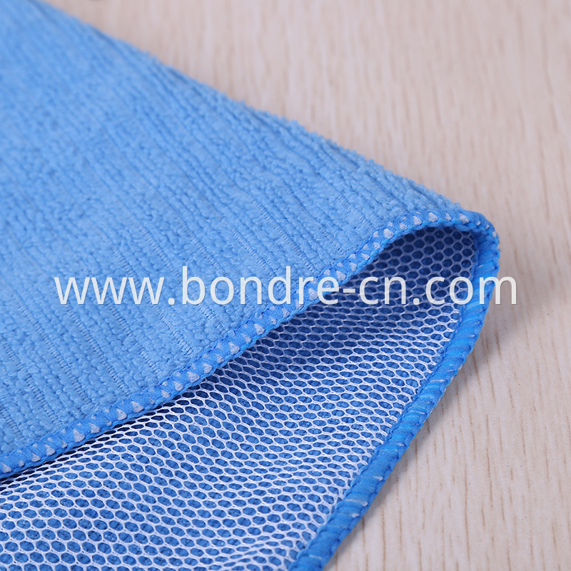 Needle Drop Weaving Clean Cloth With Mesh (4)
